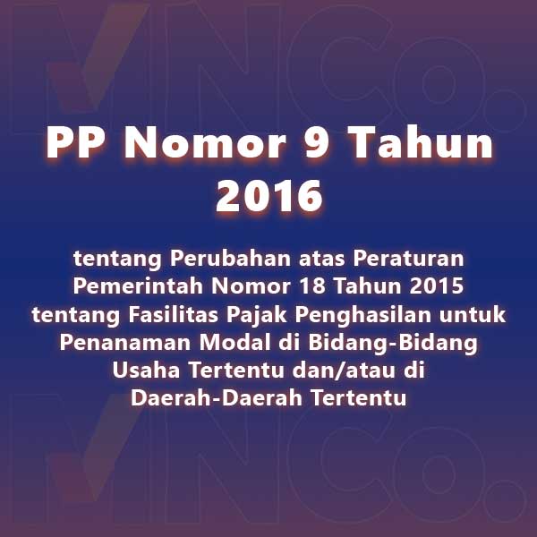 PP Nomor 9 Tahun 2016
