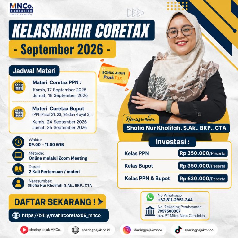 KELAS MAHIR CORETAX – SEPTEMBER 2026